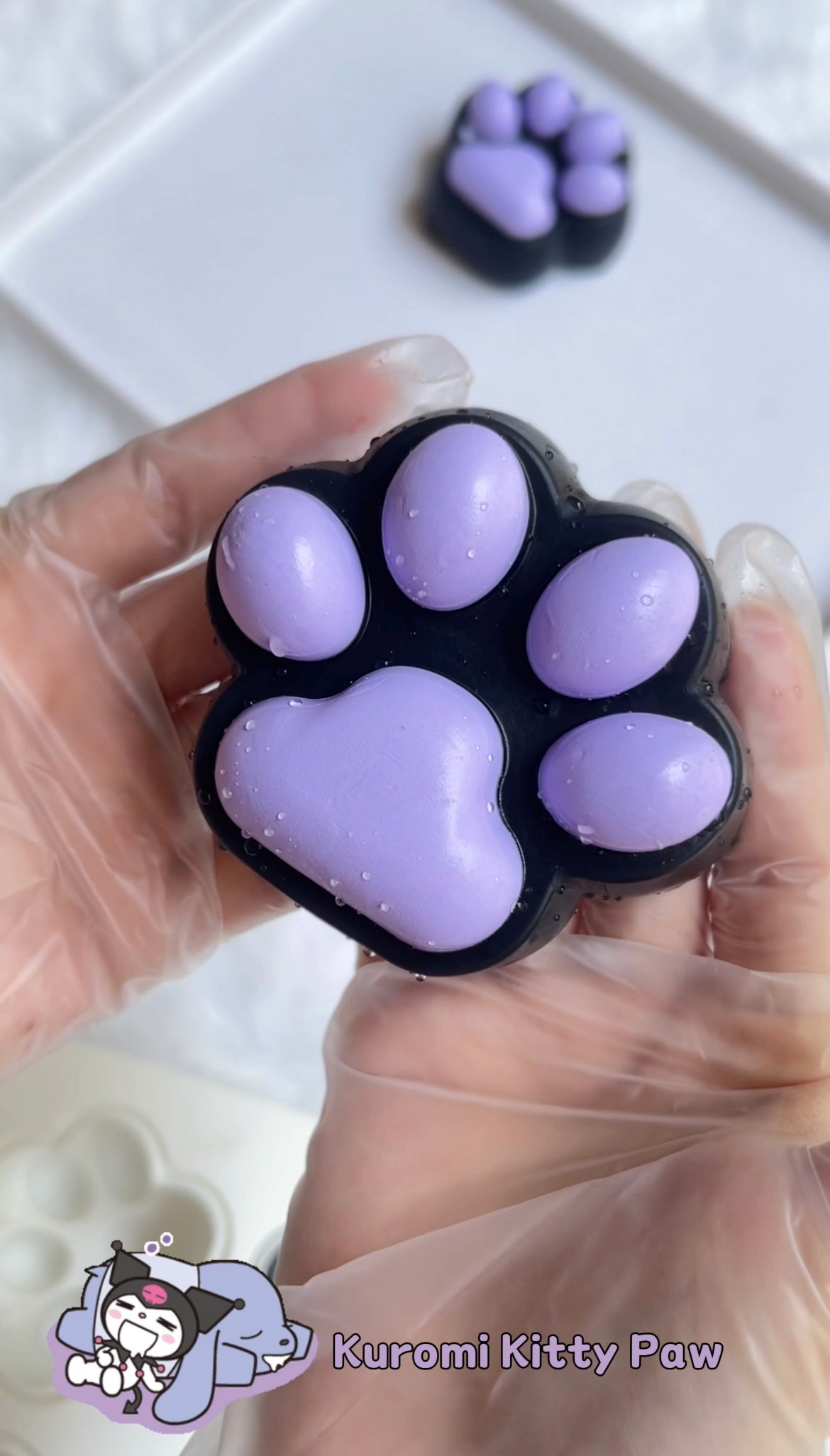 Kuromi Kitty Paw Squishy Stress Relief Decompression Toy w/o Flocking