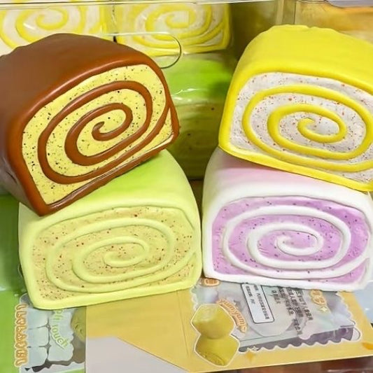 Slow Rising Squishy Roulade Stress Relief Decompression Toy