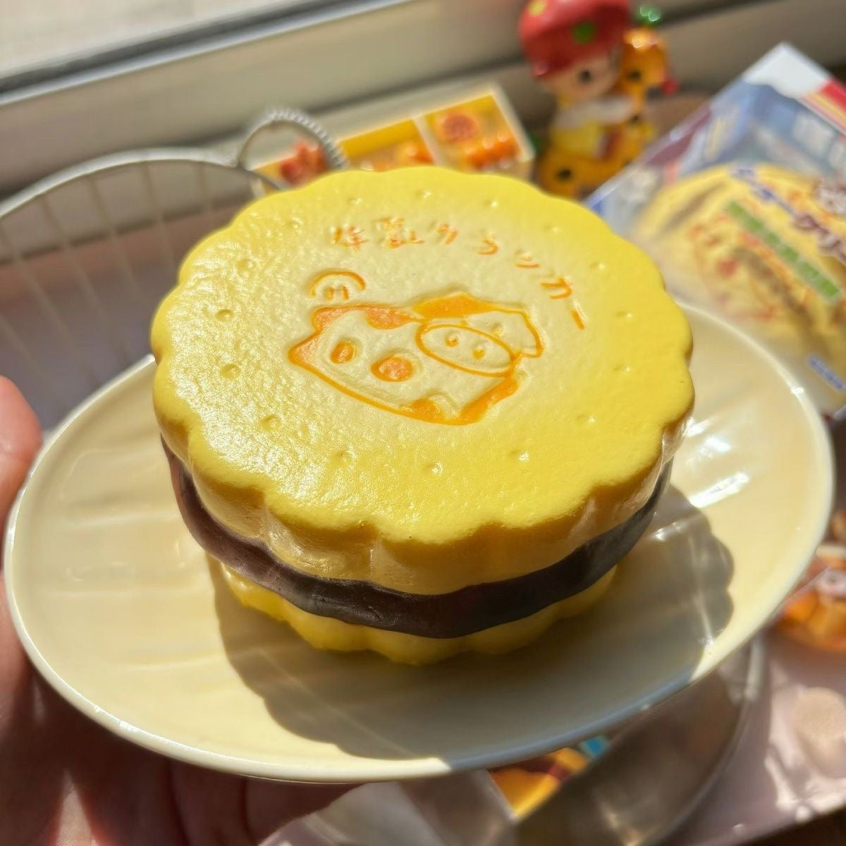 Cheese Milk Bun Slow Rising Squishy Stress Relief Decompression Toy