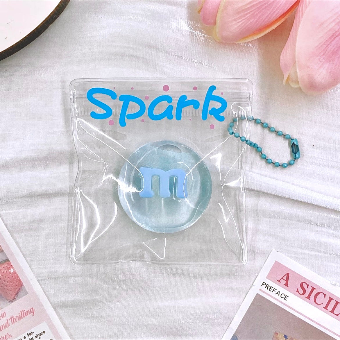 Transparent M&M Candy Squishy Stress Relief Decompression Toy