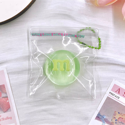 Transparent M&M Candy Squishy Stress Relief Decompression Toy