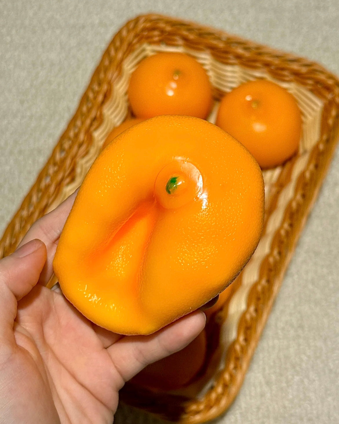 🍊 Orange Stress Ball Squishy Stress Relief Decompression Toy