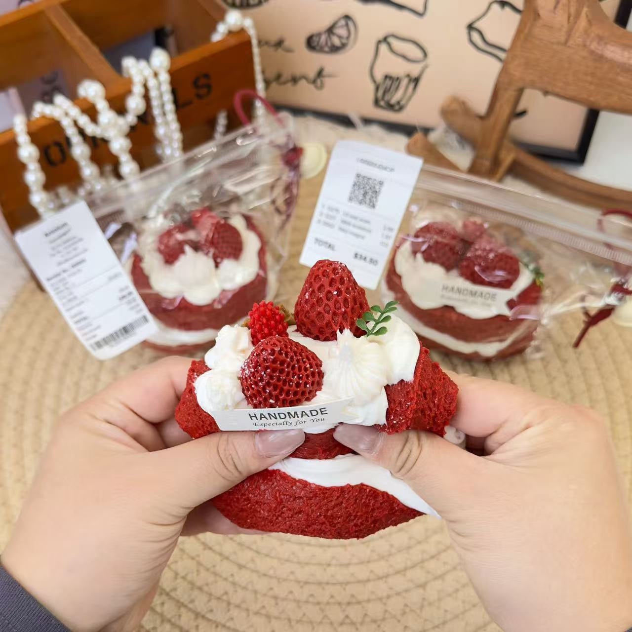 Fruit Birthday Cake Squishy Stress Relief Decompression Toy