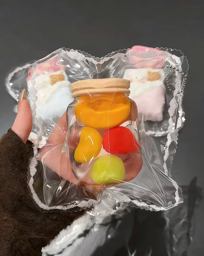Fruit Mason Jar Stress Ball Squishy Stress Relief Decompression Toy