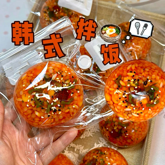 Stress Ball Kimchi Rice Ball Squishy Stress Relief Decompression Toy