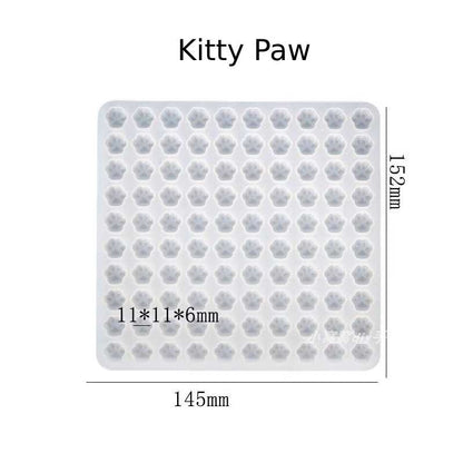 Mini Kitty Paw Molds for Squishy Epoxy Resin UV Resin Wax