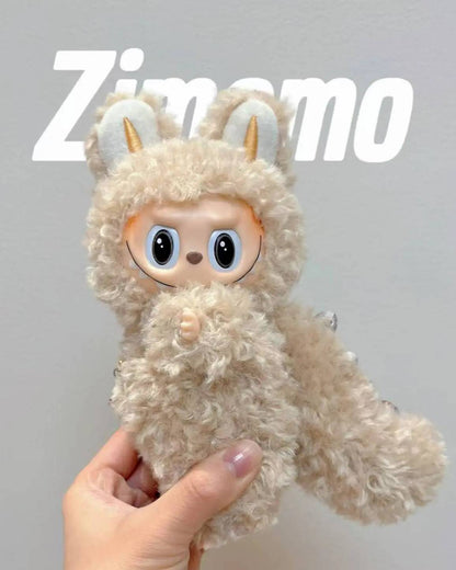 18cm Retrofit Fox Labubu Plush Toy - Handmade Unique Labubu Custom Design